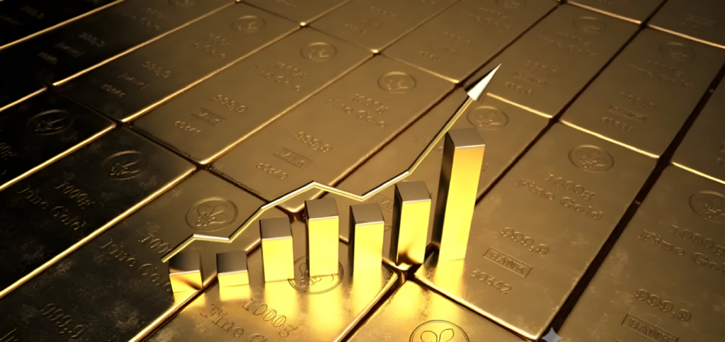 الذهب يرتفع إلى أعلى مستوى