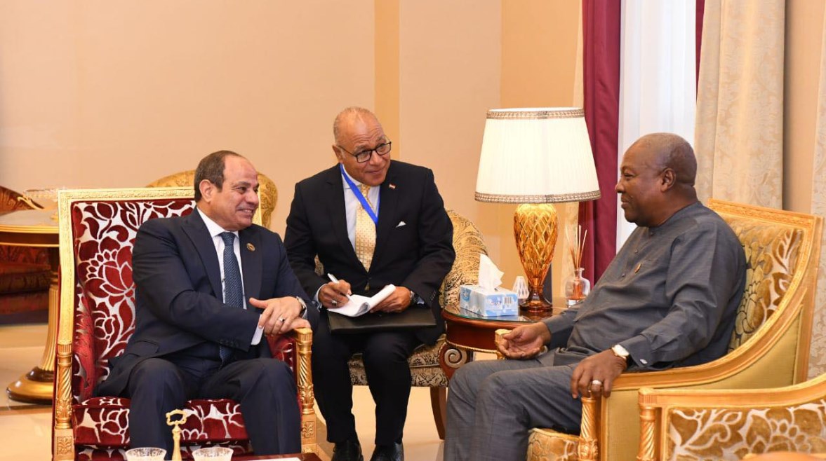 الرئيس السيسي يبحث مع نظيره الغاني تعزيز التجارة البينية