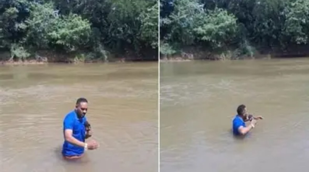 مراسل برازيلي يعثر بالصدفة على طفلة غريقة أثناء تغطية صحفية