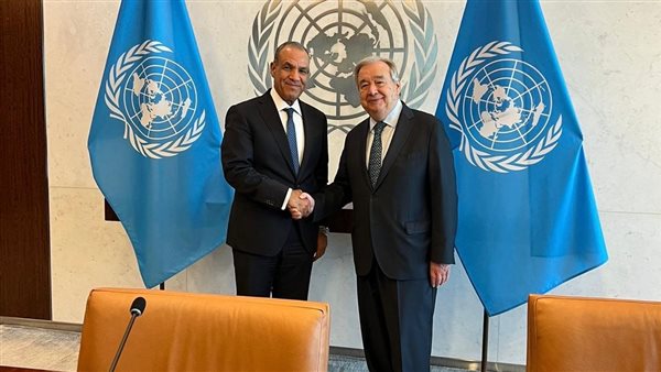 وزير الخارجية يضع فلسطين في صدارة الحوار مع جوتيريش بمؤتمر التسوية السلمية